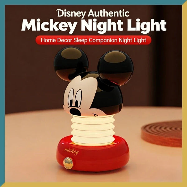 DZNY Mickey Mouse Nightlight Charging Edition Bedroom Light Eye Protection Lamp Desk Lamp Patting Light Ornament Gift - Bear Hugs