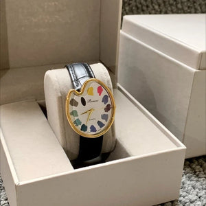 Retro Niche Art sketching board Design Leather Quartz Square Exquisite and Versatile Pointer Watch 29mm - Bear Hugs