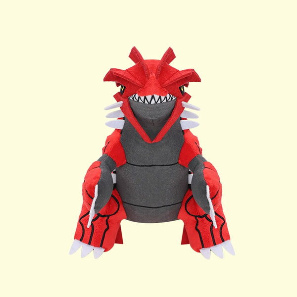 27cm Red Groudon Legendary Dinosaur Plush Toy - Large Stuffed Animal, Soft Mythical Creature Pillow Gift for Kids & Fans Collect - Bear Hugs