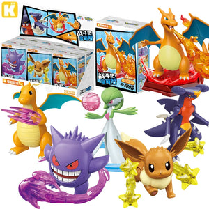 Keeppley Pokemon Pocket Monster Pikachu Charizard Eevee Gengar Venusaur Mewtwo Blastoise Building Block Anime Action Figure Toys - Bear Hugs