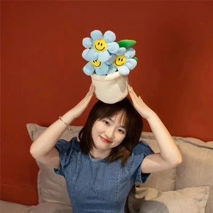 Smiling Sunflower Flowerpot Plush - Bear Hugs