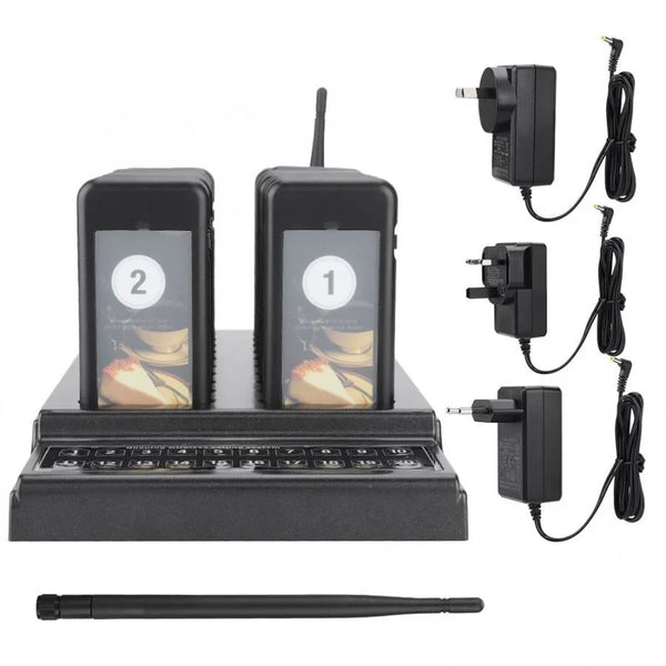 SU-68G Calling System Wireless Paging Queue System 20 Channels Restaurant Pager Waiter for Restaurant Coffee Shop Queuing System - Bear Hugs