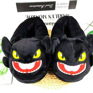 Dragon Duo Indoor Plush Slippers