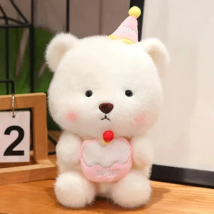 Capybara & Bear Birthday Cake Plushies (22 cm)