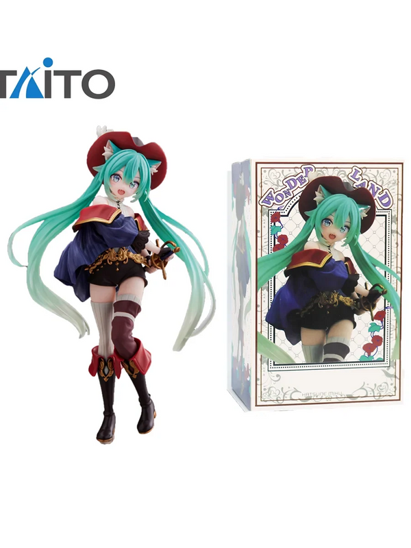 Hatsune Miku Desktop Cute Action Figure Tale Wonderland Miku Puss in Boots Anime Figurine Kawaii Girl Model Toy Adorable Decor - Bear Hugs