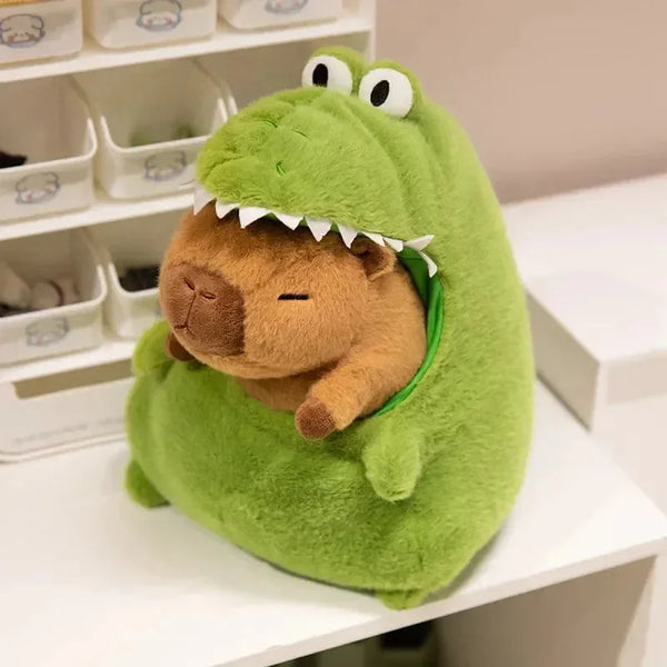 Capybara Green Dinosaur Outfit Plushie - Bear Hugs