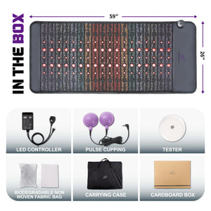 Luxuryade A050 Heating Infrared Bio NIR Mat Amethyst Crystal Tourmaline PEMF Therapy Photon Red Light Body Massage Mattress - Bear Hugs