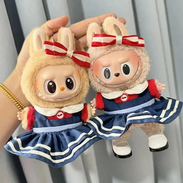 Handmade Labubu Blue Red Sailor Moon Outfit with Accessories - Bear Hugs