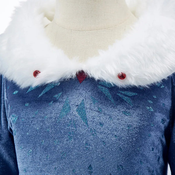 Children Snow Queen Princess Dress Winter Girl Elsa Costume Carnival Birthday Holiday Party Dress Kids New Outfit Clothes - Bear Hugs