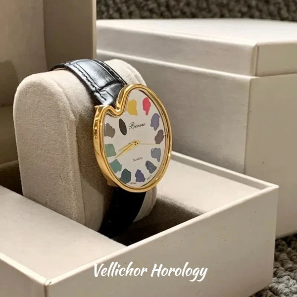 Retro Niche Art sketching board Design Leather Quartz Square Exquisite and Versatile Pointer Watch 29mm - Bear Hugs