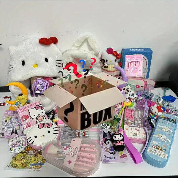 10-50pcs Sanrio random mysterious decompression toy bag Hello Kitty Kuromi 300 different styles of dolls, ornaments - Bear Hugs