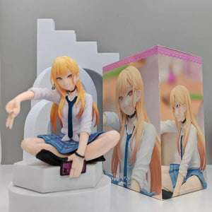 My Dress-Up Darling Anime Figure - Kitagawa Marin Sitting Position Model Statue Collectible Decoration Handmade Toy Gift - Bear Hugs