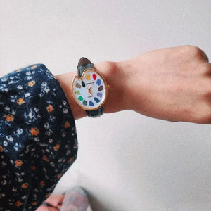 Retro Niche Art sketching board Design Leather Quartz Square Exquisite and Versatile Pointer Watch 29mm - Bear Hugs