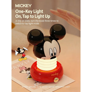 DZNY Mickey Mouse Nightlight Charging Edition Bedroom Light Eye Protection Lamp Desk Lamp Patting Light Ornament Gift - Bear Hugs