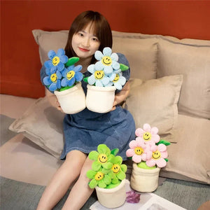 Smiling Sunflower Flowerpot Plush - Bear Hugs