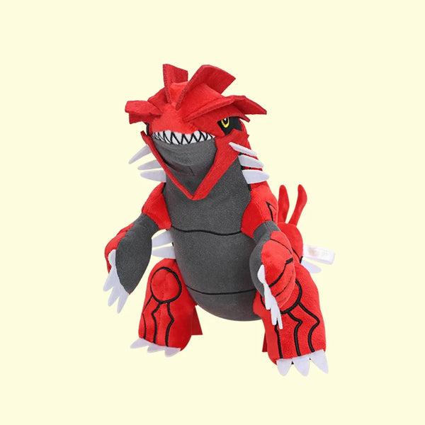 27cm Red Groudon Legendary Dinosaur Plush Toy - Large Stuffed Animal, Soft Mythical Creature Pillow Gift for Kids & Fans Collect - Bear Hugs