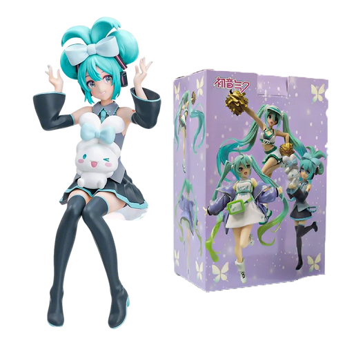 Hatsune Miku X Cinnamoroll Figure Anime Peripheral Collectible Models Decorative Decorations Children Kawaii Gift - Bear Hugs