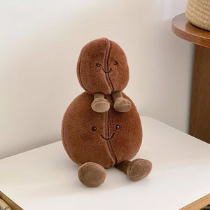 JC Simulated Coffee Bean Plushies Soft Doll Brown Coffee Food With Foot Adorably Plush Toy Home Decor Xmas Gifts Girl - Bear Hugs