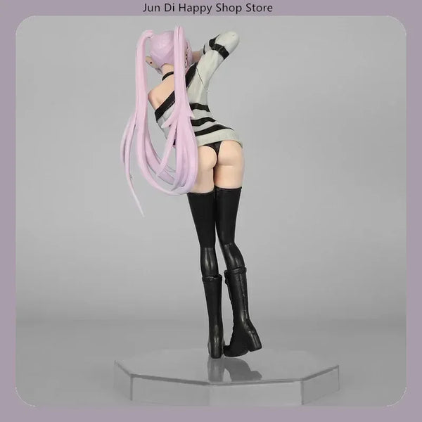 18.5cm Anime Collectible Figure - Frieren Beyond Journey'S End Casual Striped Outfit Victory Pose Pvc Model Statue Desktop Gift - Bear Hugs