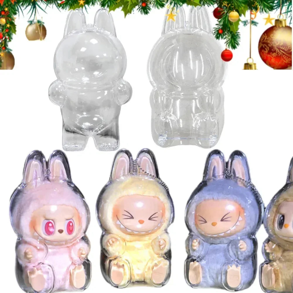 Labubu Transparent Protective Cover - Bear Hugs