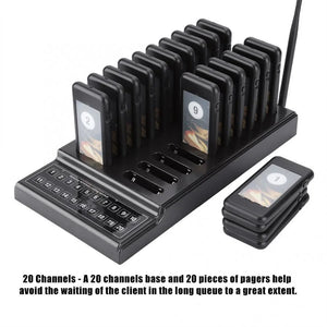 SU-68G Calling System Wireless Paging Queue System 20 Channels Restaurant Pager Waiter for Restaurant Coffee Shop Queuing System - Bear Hugs