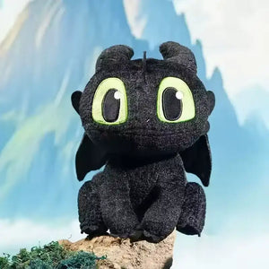 Shadowy Scales Night Furry Dragon Keychain