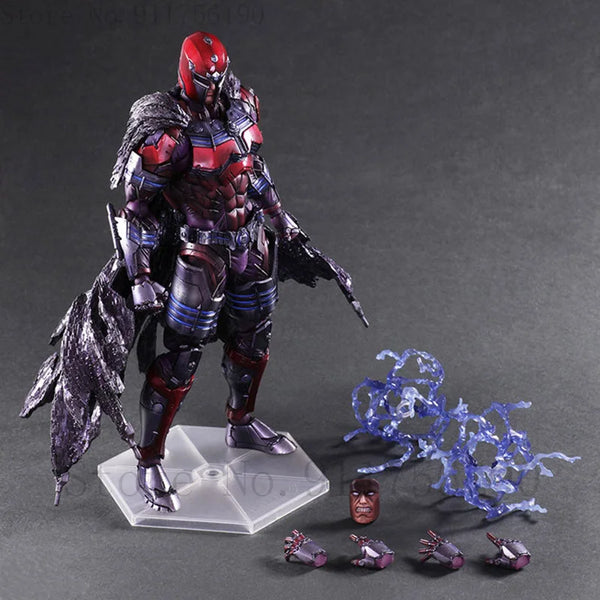 PLAY ARTS 27cm X-men Magneto Action Figure Anime Max Eisenhardt Collectable Model Toys Doll Gift - Bear Hugs