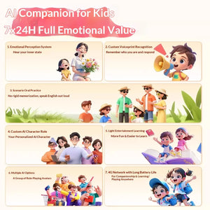 I.Luki LUKI Smart Robot Companion Robot Social Emotional Foreign Language Learning Wireless Indoor Intelligence Gifts - Bear Hugs