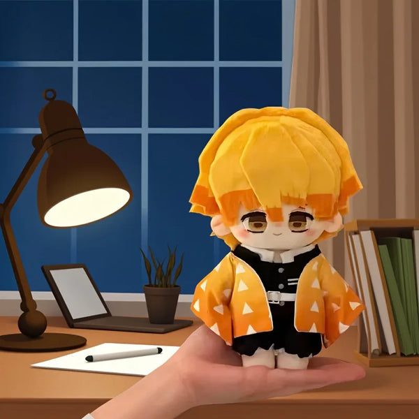 Demon Slayer: Zenitsu Agatsuma 20cm Chibi Articulated Cotton Plush Doll Toy Gift - Bear Hugs