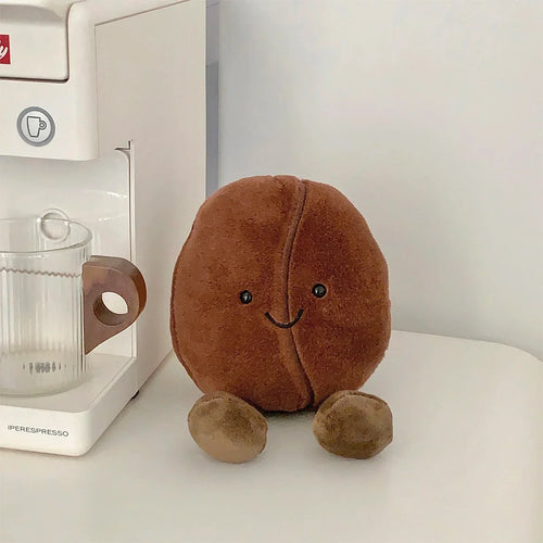 JC Simulated Coffee Bean Plushies Soft Doll Brown Coffee Food With Foot Adorably Plush Toy Home Decor Xmas Gifts Girl - Bear Hugs