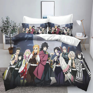 Demon Slayer: Kimetsu no Yaiba kamado Nezuko Anime 100% Polyester Bedding Set Duvet Cover Set Printed Cartoon Home Decor - Bear Hugs