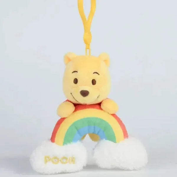Rainbow Clouds Honey Bear & Hoglet Keychain