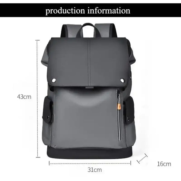 Premium Leather-Look Casual Backpack