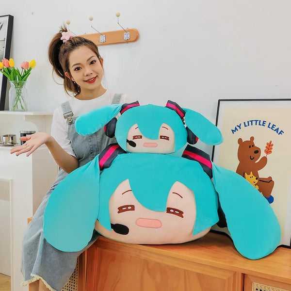 40/60cm Hatsune Miku 16th Anniversary Plush Pillow Cute Cuddly Stuffed Cushion Perfect Commemorative Gift for Friends & Fans - Bear Hugs