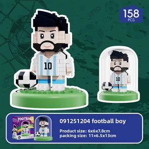 2026 NEW World Famous Football Players lega Figurine Messi Ronaldo Neymar Lewandowski Mini Action Building Block Model Toy Gifts - Bear Hugs