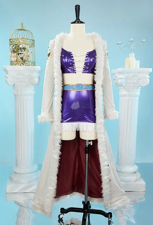 Anime Nico Robin Miss Allsunday Cosplay Costumes Women Sexy Leather Dress Coat Hat Suit Halloween Carnival Stage Perform Clothes - Bear Hugs