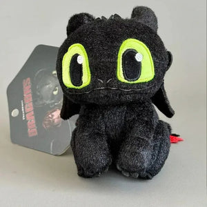 Shadowy Scales Night Furry Dragon Keychain