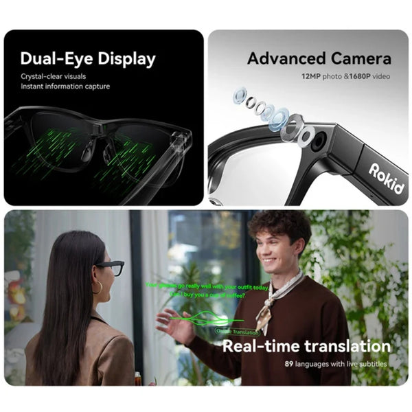 Rokid RV101 Smart AI Glasses - Bear Hugs