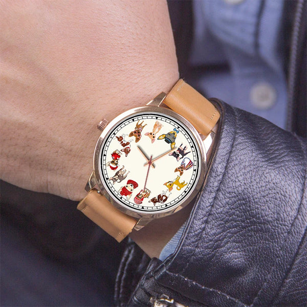 Dog Breeds Novelty Wrist Watch