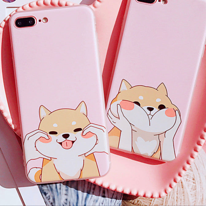 Cute Corgi Phone Case for iphone 6/6s/6plus/7/7plus/8/8P/X PN0832 - Bear Hugs