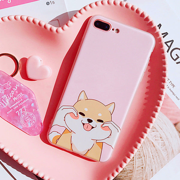 Cute Corgi Phone Case for iphone 6/6s/6plus/7/7plus/8/8P/X PN0832 - Bear Hugs