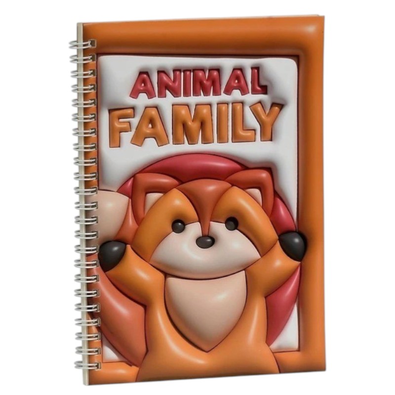 3D Animal Chronicle Spiral Notebooks