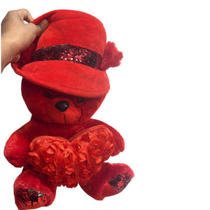 Aesthetic Red Love Bear Plush Toy