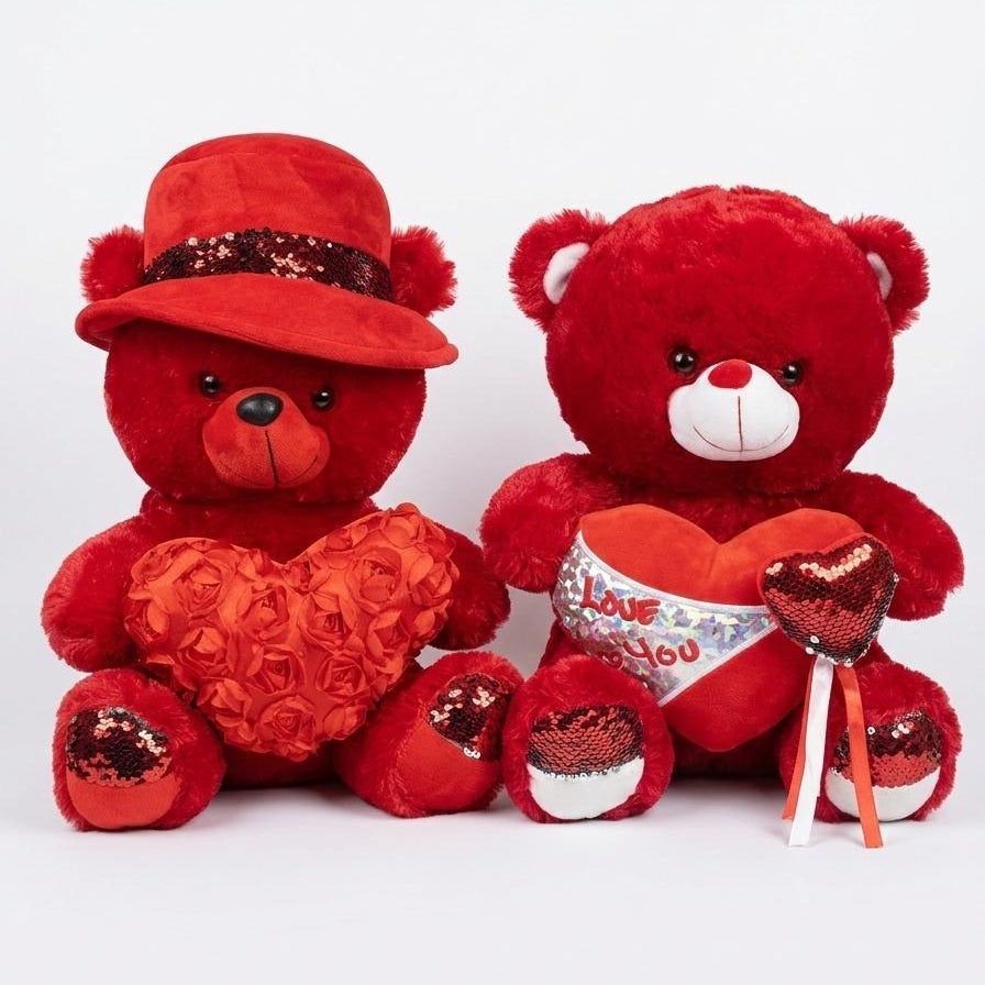 Aesthetic Red Love Bear Plush Toy