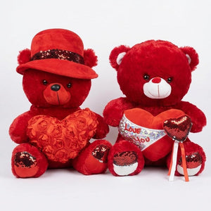 Aesthetic Red Love Bear Plush Toy