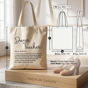 Typography Canvas Minimalist Tote