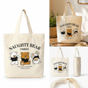 Typography Canvas Minimalist Tote