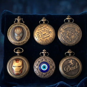 Timeless Vintage Quartz Pocket Watch Keychain
