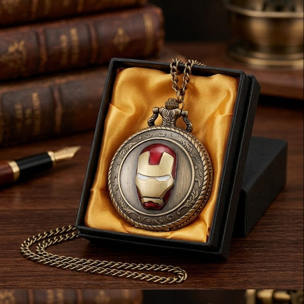 Timeless Vintage Quartz Pocket Watch Keychain