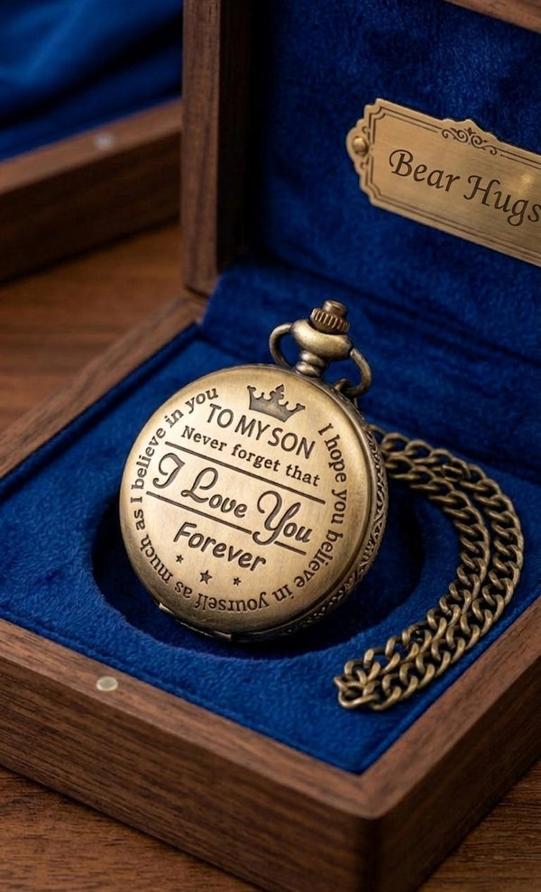 Timeless Vintage Quartz Pocket Watch Keychain